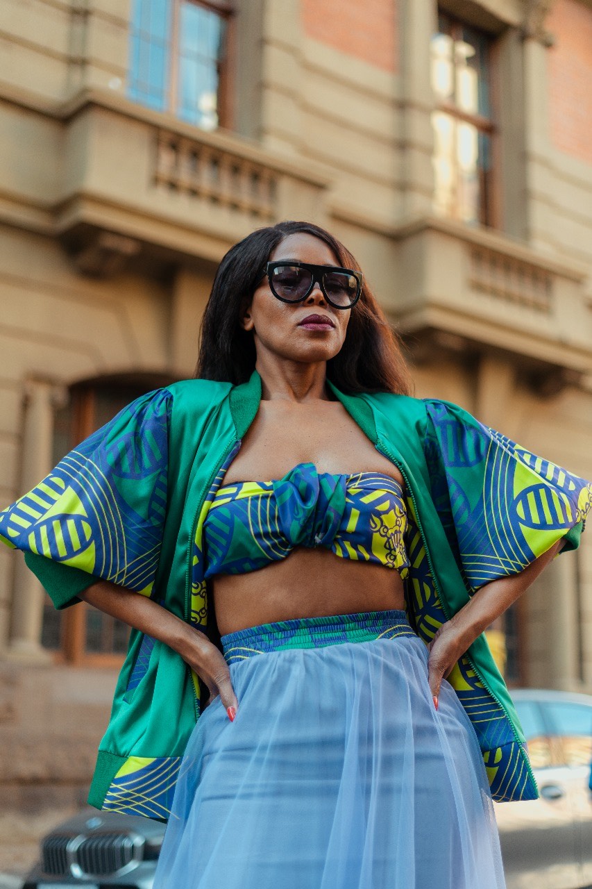 Jacaranda Demim fused with tulle Skirt