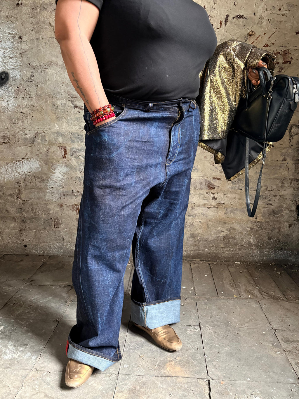 Custom patchwork denim jeans |Exclusive Za-Atelier