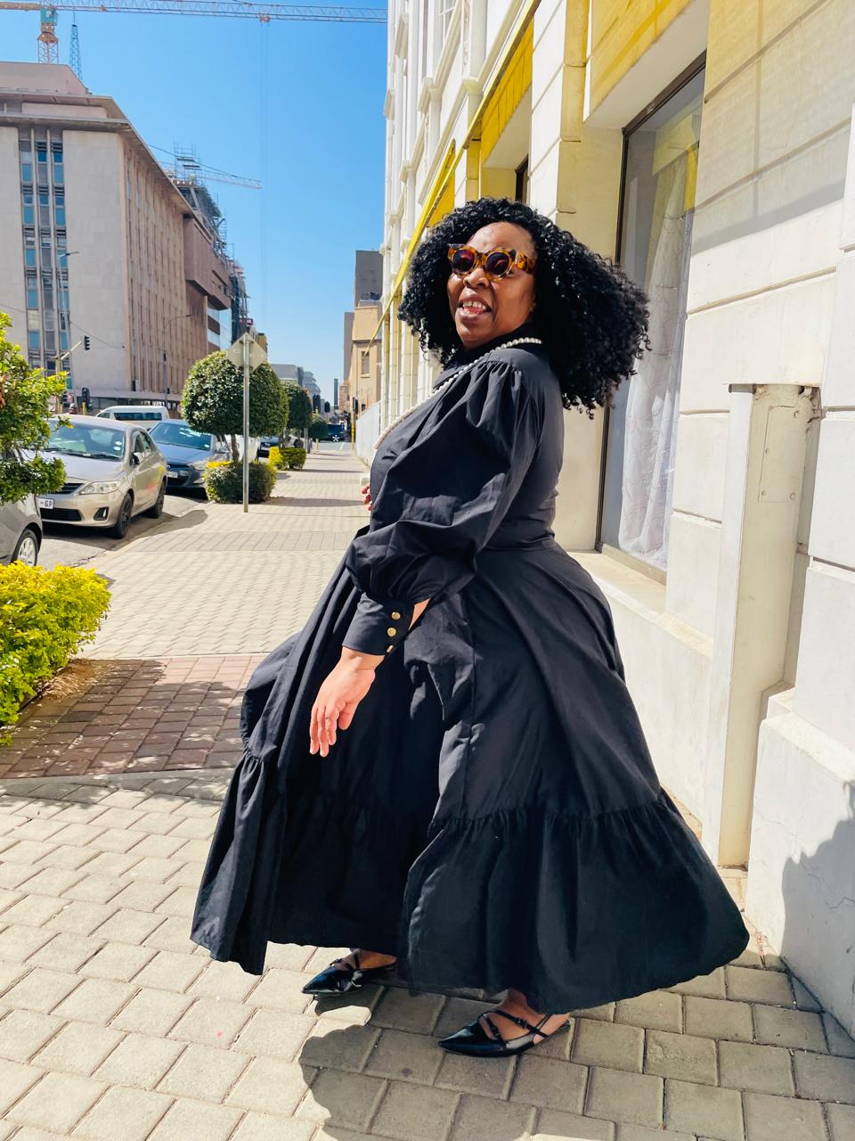 long sleeve back dress