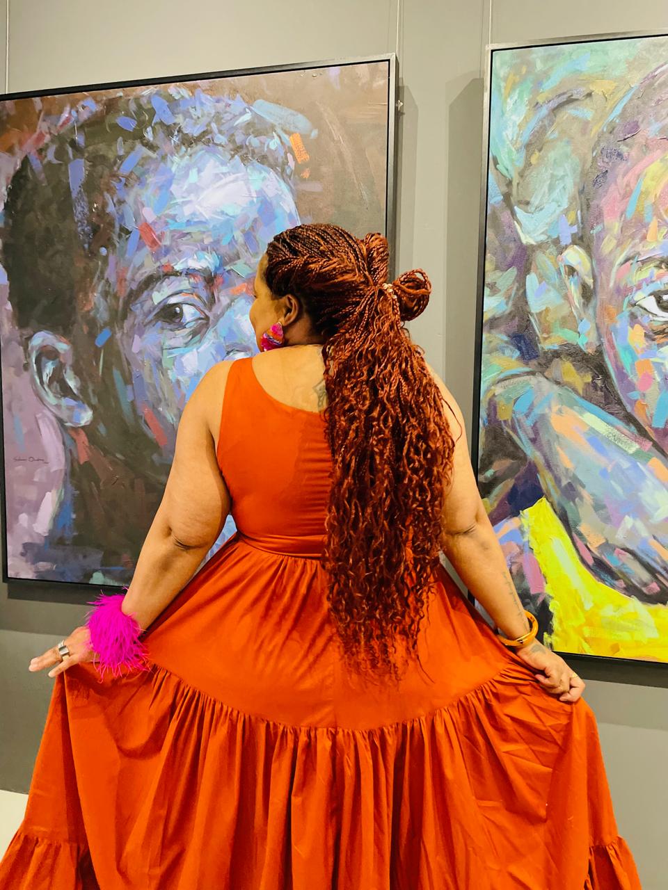 Vibrant Orange Maxi Dress |Resort and evening wear